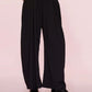 Elastic Waist Wide Leg Pants with Pockets