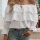 Off-Shoulder Flounce Sleeve Blouse