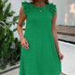 Ruffled Round Neck Sleeveless Mini Dress
