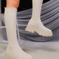 Round Toe Platform Woven Boots