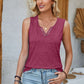 Full Size Heathered Notched Wide Strap Tank