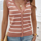 Striped V-Neck Knit Tank