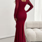Devine Ruffled Surplice Long Sleeve Maxi Dress