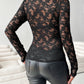 Lace V-Neck Long Sleeve Top