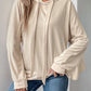 Perfee Drawstring Ruffled Long Sleeve Hoodie