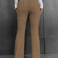 Ribbed High Waist Bootcut Pants