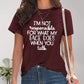 Letter Graphic Round Neck Short Sleeve T-Shirt