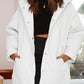 Slit Snap Down Long Sleeve Hooded Jacket