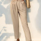 Frill High Waist Pants with Pockets