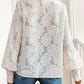 V-Neck Lantern Sleeve Blouse