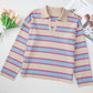 Johnny Collar Long Sleeve Stripe Sweater