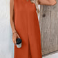 Pocketed Round Neck Sleeveless Mini Dress
