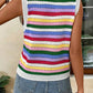 Contrast Round Neck Sweater Vest