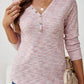 Full Size V-Neck Long Sleeve T-Shirt