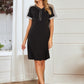 Contrast Stitching Contrast Short Sleeve Dress