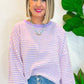 Striped Round Neck Long Sleeve Sweatshirt