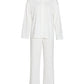 Collared Neck Long Sleeve Top and Drawstring Pants Set
