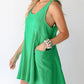 Devine Tied Scoop Neck Wide Strap Mini Dress