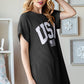 Heimish Full Size USA Graphic Short Sleeve Ribbed Top