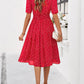 Printed Round Neck Short Sleeve Dress