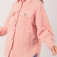 Button Up Long Sleeve Corduroy Jacket