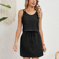Eyelet Scoop Neck Sleeveless Dress