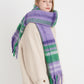 Fringe Plaid Polyester Scarf