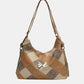 PU Leather Color Block Shoulder Bag