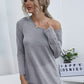 Spliced Lace Contrast Round Neck Top