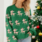 Reindeer Round Neck Drop Shoulder Sweater