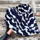 Pleated Printed Elastic Waist Skirt