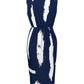 Printed Surplice Sleeveless Knee Length Dress