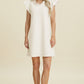Double Take Full Size Ruffled V-Neck Cap Sleeve Dress