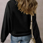 Letter Graphic Round Neck Long Sleeve Sweatshirt