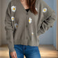 Daisy Button Up V-Neck Cardigan