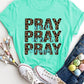 Letter Graphic Round Neck Short Sleeve T-Shirt