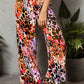 Tied Printed Mock Neck Top and Pants Set