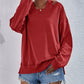 Malibu Dreams Dropped Shoulder Slit Hoodie