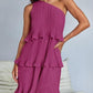 Layered Single Shoulder Mini Dress