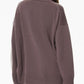 Ribbed Detail Turtleneck Dropped Shoulder Sweater
