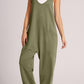 Wide Strap Jumpsuit with Pockets