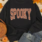 SPOOKY Round Neck Long Sleeve Sweatshirt