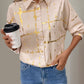 Perfee Printed Collared Neck Long Sleeve Shirt