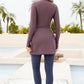 Cap, Printed Long Sleeve Swimwear, Pants and Mini Skirt Four-Piece Swim Set