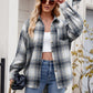 Plaid Collared Neck Long Sleeve Shirt