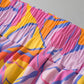 Contrast Print Elastic Waist High Waist Shorts