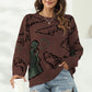 Dinosaur Print Pullover Sweater