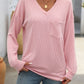 Mandy V-Neck Long Sleeve T-Shirt