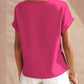 Round Neck Short Sleeve Blouse