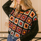 BiBi Granny Square Front Long Sleeve Top - Brand BiBi